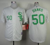 Chicago White Sox -50 John Danks White Green Strip St Patrick's Day Stitched MLB Jersey
