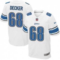 Nike Lions -68 Taylor Decker White Stitched NFL Elite Jersey