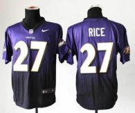 NEW Baltimore Ravens 27 Ray Rice Purple Black Drift Fashion II Elite NFL Jerseys