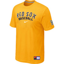Boston Red Sox Yellow Nike Short Sleeve Practice T-Shirt
