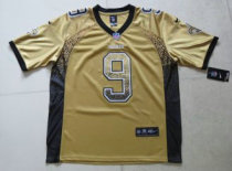 2013 NEW Nike New Orleans Saints 9 Brees Drift Fashion Gold Elite Jersey