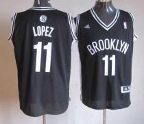 Brooklyn Nets -11 Brook Lopez Black Road Stitched NBA Jersey