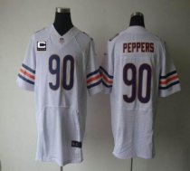 Nike Bears -90 Julius Peppers White With C Patch Stitched NFL Elite Jersey