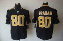 Nike Saints -80 Jimmy Graham Black Team Color Stitched NFL Limited Jersey