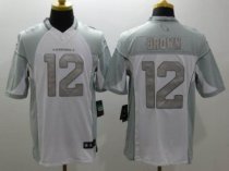 Nike Arizona Cardinals -12 John Brown White Men's Stitched NFL Limited Platinum Jersey