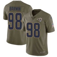 Nike Rams -98 Connor Barwin Olive Stitched NFL Limited 2017 Salute to Service Jersey