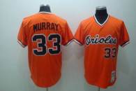 Mitchell and Ness Baltimore Orioles #33 Eddie Murray Stitched Orange Throwback MLB Jersey