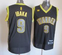 Oklahoma City Thunder -9 Serge Ibaka Black Electricity Fashion Stitched NBA Jersey