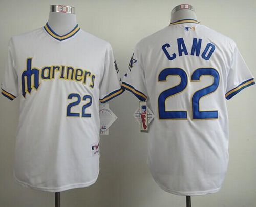 Seattle Mariners #22 Robinson Cano White 1979 Turn Back The Clock Stitched MLB Jersey