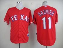 Texas Rangers #11 Yu Darvish Red 40th Anniversary Patch Cool Base Stitched MLB Jersey