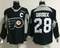 Philadelphia Flyers -28 Claude Giroux Black Practice Stitched NHL Jersey