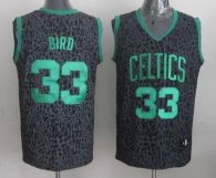 Boston Celtics -33 Larry Bird Black Crazy Light Stitched NBA Jersey