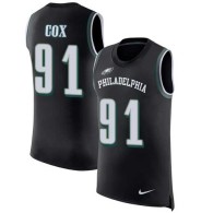 Nike Eagles -91 Fletcher Cox Black Alternate Stitched NFL Limited Rush Tank Top Jersey
