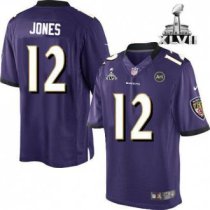 Nike Ravens -12 Jacoby Jones Purple Team Color Super Bowl XLVII Stitched NFL Limited Jersey