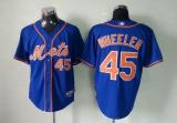New York Mets -45 Zack Wheeler Blue Cool Base Stitched MLB Jersey
