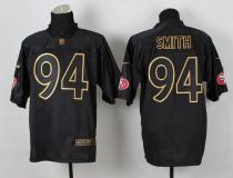 Nike San Francisco 49ers #94 Justin Smith Black Gold No Fashion Men‘s Stitched NFL Elite Jersey