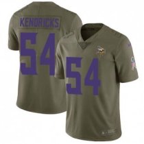 Nike Vikings -54 Eric Kendricks Olive Stitched NFL Limited 2017 Salute to Service Jersey