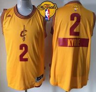 Cleveland Cavaliers -2 Kyrie Irving Yellow 2014-15 Christmas Day The Finals Patch Stitched NBA Jerse