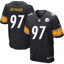 Nike Pittsburgh Steelers #97 Cameron Heyward Black Team Color Men's Stitched NFL Elite Jersey