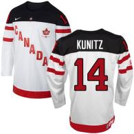 Olympic CA 14 Chris Kunitz White 100th Anniversary Stitched NHL Jersey