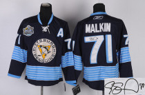 Autographed Pittsburgh Penguins -71 Evgeni Malkin 2011 Winter Classic Vintage Stitched Dark Blue NHL