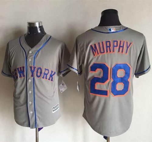 New York Mets -28 Daniel Murphy New Grey Cool Base Stitched MLB Jersey