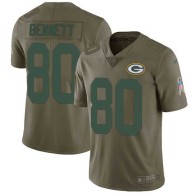 Nike Packers -80 Martellus Bennett Olive Stitched NFL Limited 2017 Salute To Service Jersey