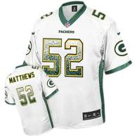 Nike Green Bay Packers #52 Clay Matthews White Men's Stitched NFL Elite Drift Fashion Jersey