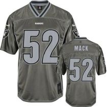 Nike Oakland Raiders #52 Khalil Mack Grey Men's Stitched NFL Elite Vapor Jersey