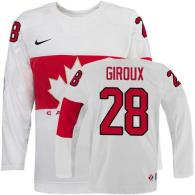Olympic 2014 CA 28 Claude Giroux White Stitched NHL Jersey