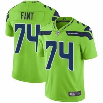 Nike Seahawks -74 George Fant Green Stitched NFL Limited Rush Jersey