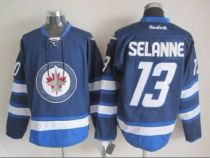 Winnipeg Jets -13 Teemu Selanne Dark Blue 2011 Style Stitched NHL Jersey