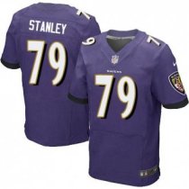 Nike Ravens -79 Ronnie Stanley Purple Team Color Men Stitched NFL New Elite Jersey