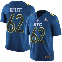Nike Eagles -62 Jason Kelce Navy Stitched NFL Limited NFC 2017 Pro Bowl Jersey
