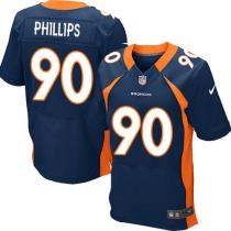 Nike Denver Broncos #90 Shaun Phillips Navy Blue Alternate Men's Stitched NFL New Elite Jersey