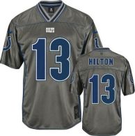 Nike Indianapolis Colts #13 TY Hilton Grey Men's Stitched NFL Elite Vapor Jersey