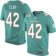 Nike Miami Dolphins -42 Charles Clay Aqua Green Team Color NFL New Elite Jersey