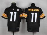 Nike Pittsburgh Steelers #11 Markus Wheaton Black Team Color Men's Stitched NFL Elite Jersey