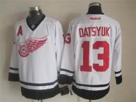 Detroit Red Wings -13 Pavel Datsyuk White Fashion Stitched NHL Jersey