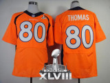 Nike Denver Broncos #80 Julius Thomas Orange Team Color Super Bowl XLVIII Men's Stitched NFL New Eli