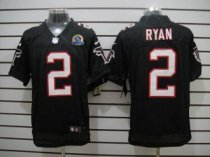 Nike Falcons 2 Matt Ryan Black Alternate With Hall of Fame 50th Patch Stitched NFL Elite Jersey