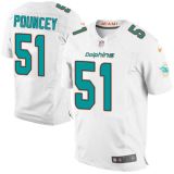 Nike Miami Dolphins #51 Mike Pouncey White Men’s Stitched NFL New Elite Jersey