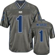 Nike Indianapolis Colts #1 Pat McAfee Grey Men's Stitched NFL Elite Vapor Jersey