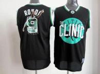 Boston Celtics -9 Rajon Rondo Black Notorious Stitched NBA Jersey