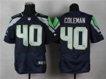Nike Seattle Seahawks #40 Derrick Coleman Steel Blue Team Color Men's Stitched NFL Elite Jersey