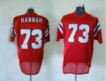 Mitchell And Ness Patriots -73 John Hannah Red Stitched Throwback NFL Jersey