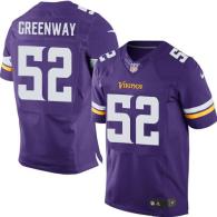 Nike Minnesota Vikings #52 Chad Greenway Purple Team Color Men's Stitched NFL Elite Jersey