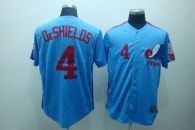 Mitchell and Ness Expos -4 Delino Deshields Blue Stitched Throwback MLB Jersey