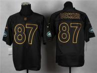 Nike New York Jets -87 Eric Decker Black Gold No Fashion Men's Stitched NFL Elite Jersey