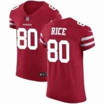 Nike 49ers -80 Jerry Rice Red Team Color Stitched NFL Vapor Untouchable Elite Jersey